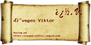 Üveges Viktor névjegykártya