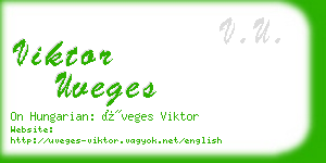viktor uveges business card